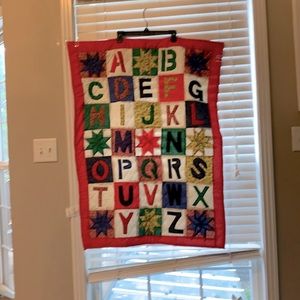 ABC alphabet wall hanging. Great for a daycare, preschool.